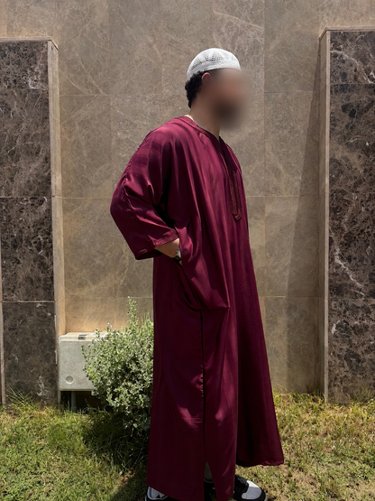 Maroon Jowhara Gandoura