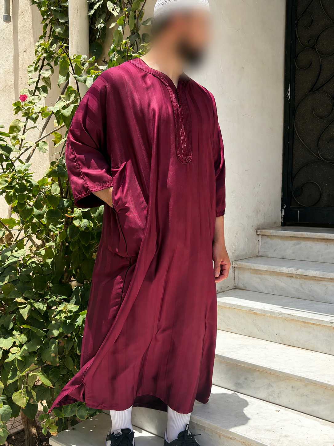 Maroon Jowhara Gandoura