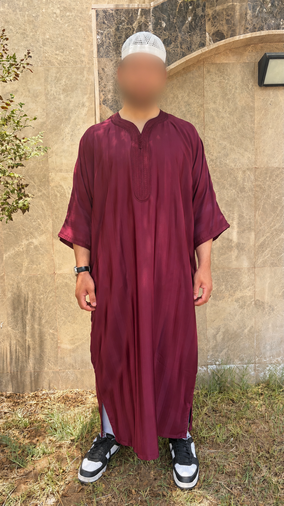 Maroon Jowhara Gandoura