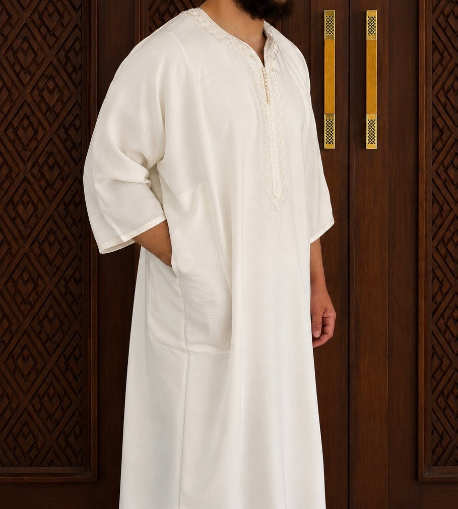 Mens Handmade Linen Gandoura