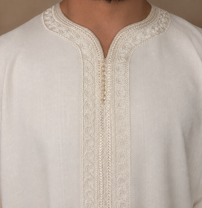 Mens Handmade Linen Gandoura