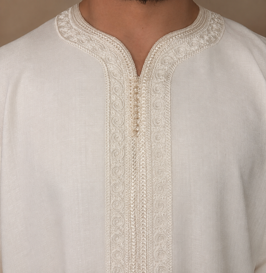 Mens Handmade Linen Gandoura