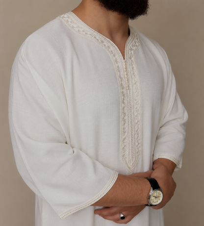 Mens Handmade Linen Gandoura