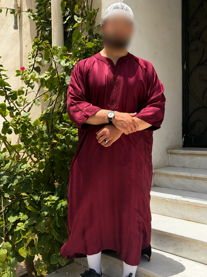 Maroon Jowhara Gandoura